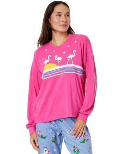 Pj Salvage Holiday Sweatshirt - Pink