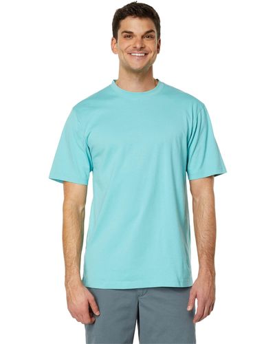 L.L. Bean Carefree Unshrinkable T-shirt Without Pocket Short Sleeve - Blue