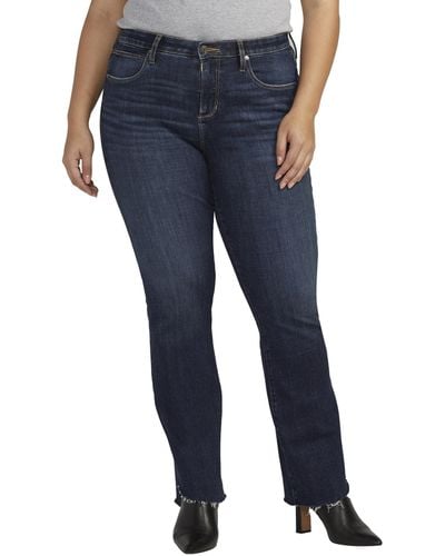 Jag Jeans Plus Size Eloise Mid-rise Bootcut Jeans - Blue