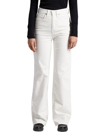 Silver Jeans Co. Highly Desirable High-rise Trouser Leg Pants L28918cor625 - White