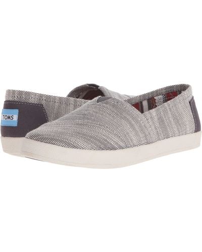 TOMS Avalon Slip-on (grey Textured Woven) Women's Slip On Shoes - Gray