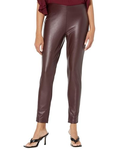 Vince Camuto Stretch Pleather Pull-on Pants - Brown