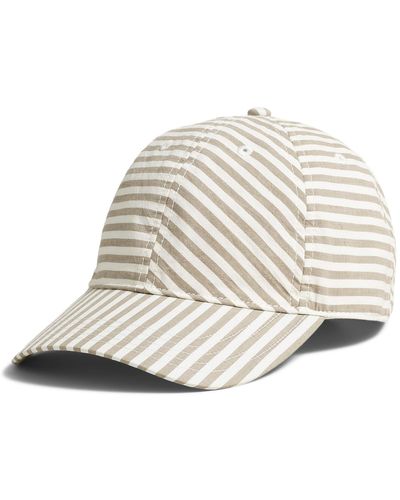 Madewell Pieced Stripe Baseball Hat - Metallic