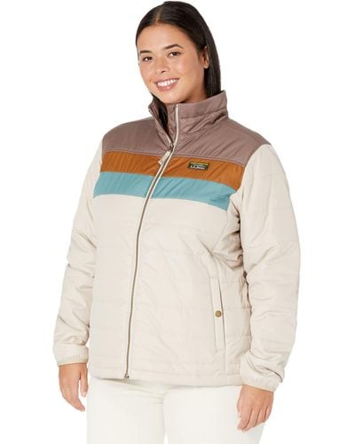 L.L. Bean Plus Size Mountain Classic Puffer Jacket Color-block - Multicolor