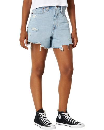 Madewell The Momjean Short In Flintwood Wash - White