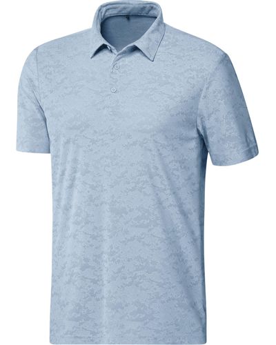 adidas Originals Textured Jacquard Golf Polo Shirt - Blue