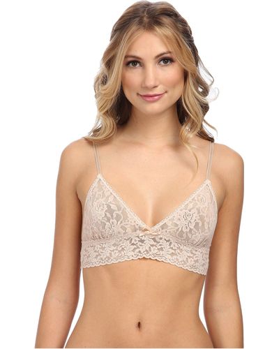 Hanky Panky Signature Lace Triangle Bralette - Brown