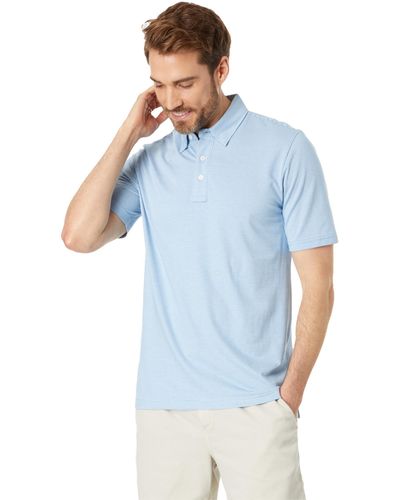 Faherty Ss Movement Pique Polo - Blue