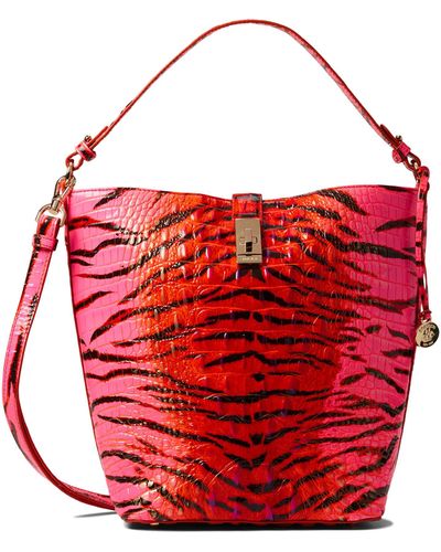 Brahmin Ombre Melbourne Shira Bucket - Red