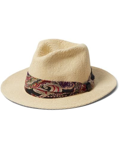 Lauren by Ralph Lauren Fedora With Fabric Band - Natural