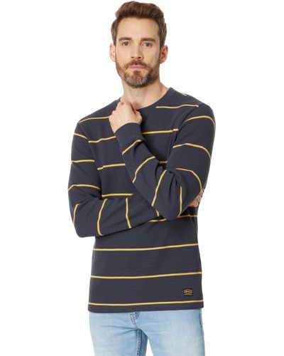 RVCA Day Shift Stripe Long Sleeve Thermal - Blue
