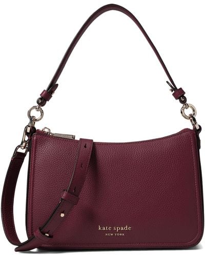 Kate Spade Hudson Pebbled Leather Medium Convertible Crossbody - Purple