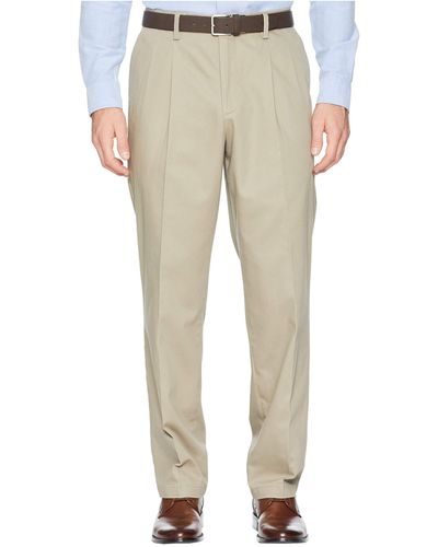 Dockers Classic Fit Signature Khaki Lux Cotton Stretch Pants D3 - Pleated - Natural