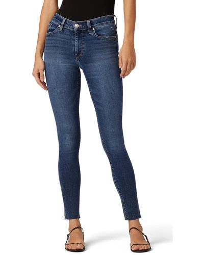 Hudson Jeans Nico Mid-rise Super Skinny Ankle In Lotus - Blue