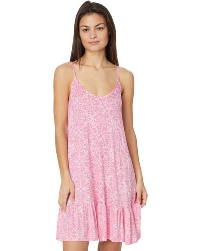 Tommy Bahama Sleeveless Mosaic Short Gown - Pink