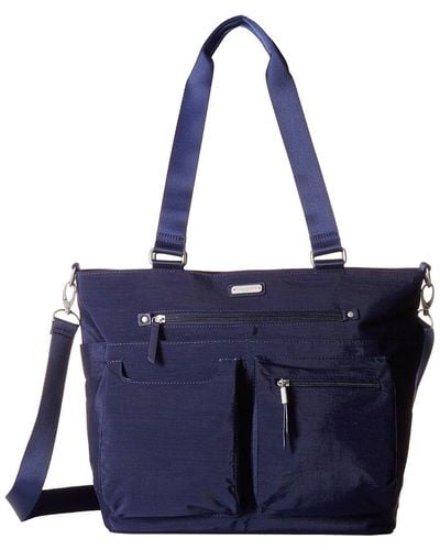 Baggallini Any Day Tote With Rfid Phone Wristlet - Blue