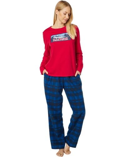 L.L. Bean Camp Pajama Set - Red