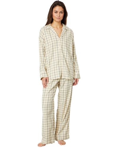 Madewell Plaid Flannel Pajama Set - White