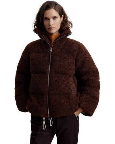 Varley Wilkins Sherpa Puffer Jacket - Brown