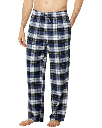 L.L. Bean Scotch Plaid Flannel Sleep Pants Regular - Blue