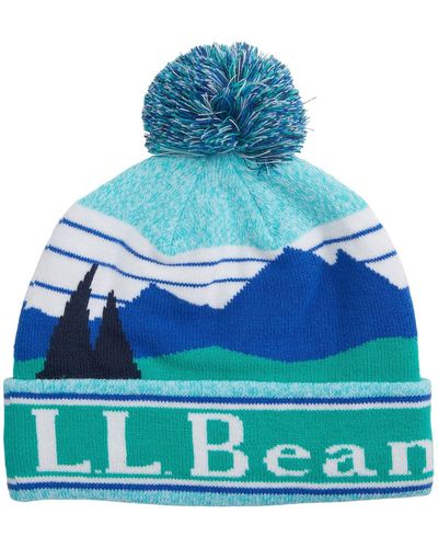 L.L. Bean Kid's Pom Hat - Blue