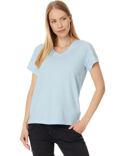 Smartwool Perfect V-neck Short Sleeve Tee - Blue
