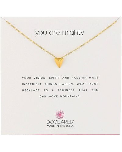 Dogeared You Are Mighty, Pyramid Necklace - Metallic