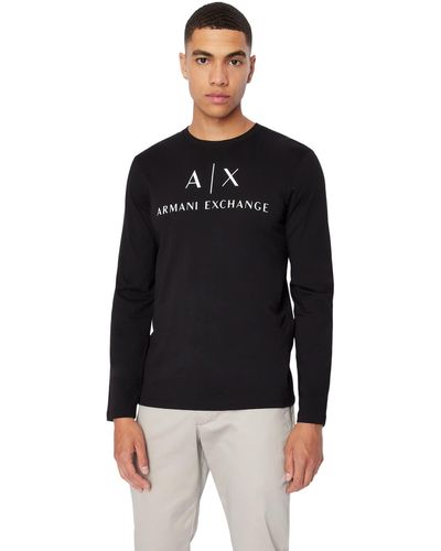Armani Exchange Ax Logo Long Sleeve T-shirt - Black