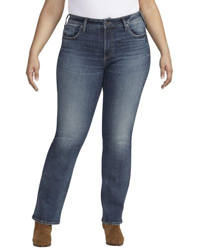 Silver Jeans Co. Plus Size Avery High-rise Slim Bootcut Jeans W94627eae321 - Blue