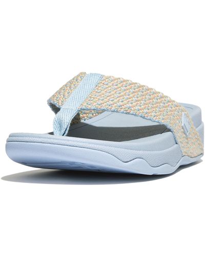 Fitflop Surfa Multi-tone Webbing Toe-post Sandals - Blue
