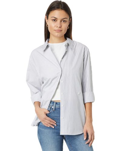 Madewell With-a-twist Shirt In Signature Poplin - Gray