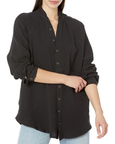 Free People Summer Daydream Button-down - Black
