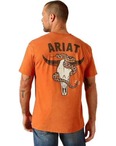 Ariat Rattler Skull T-shirt - Orange