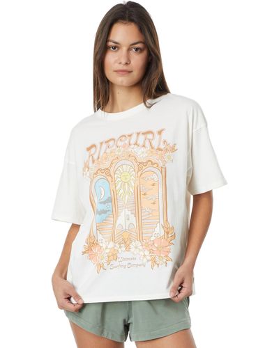 Rip Curl Tropical Tour Heritage Short Sleeve Tee - White