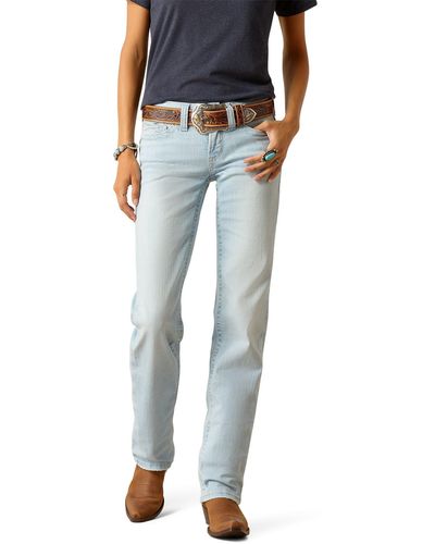 Ariat Low-rise Zayla Straight Jeans In Claremont - Blue
