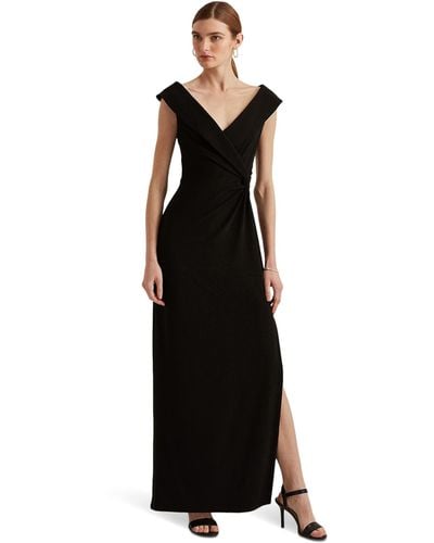 Lauren by Ralph Lauren Jersey Off-the-shoulder Gown - Black
