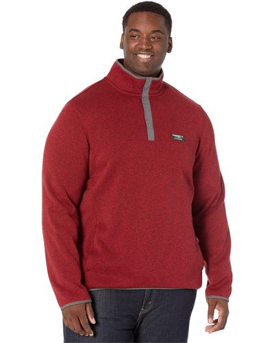 L.L. Bean Sweater Fleece Pullover - Tall - Red