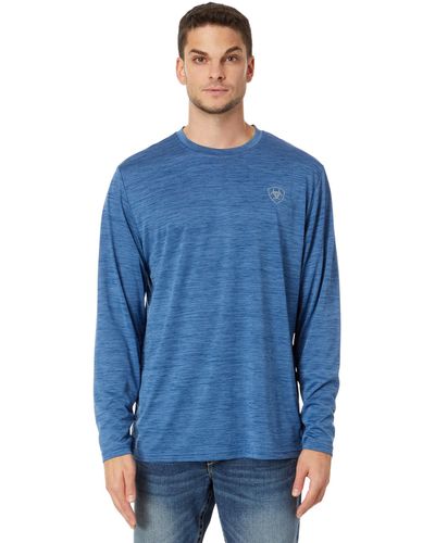 Ariat Charger Camo Circle Long Sleeve T-shirt - Blue