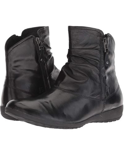 Josef Seibel Naly 24 Wedge Heel Ankle Boots - Black