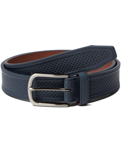 Johnston & Murphy Perfed Leather Belt - Blue