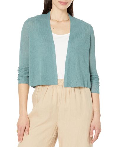 Eileen Fisher Cropped Cardigan - Blue