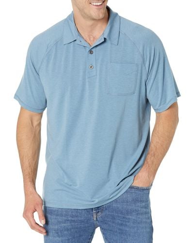 L.L. Bean Everyday Sunsmart Polo Short Sleeve - Tall - Blue