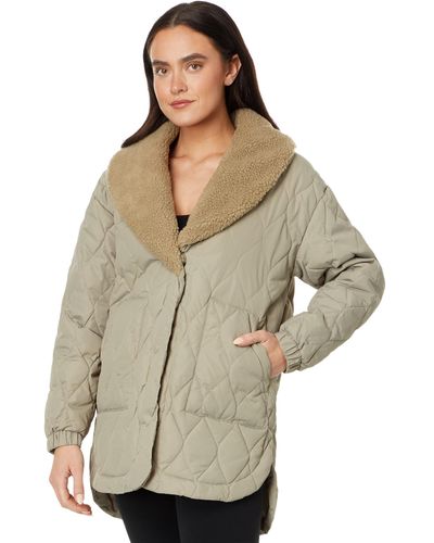 Spiritual Gangster Ivy Quilted Sherpa Jacket - Natural