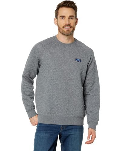 L.L. Bean Quilted Crew Neck Regular - Gray