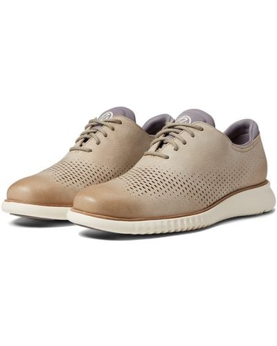 Cole Haan 2.zerogrand Laser Wing Tip Oxford Lined - Natural