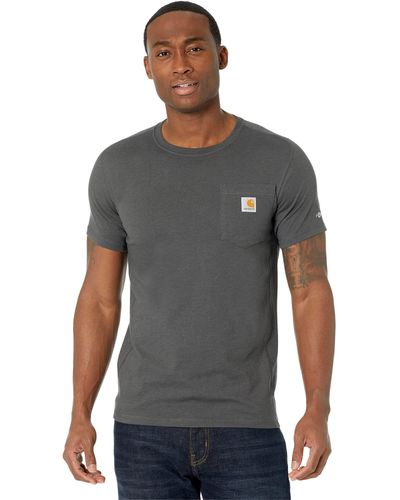 Carhartt Force Relaxed Fit Midweight Short Sleeve Pocket Tee - Gray