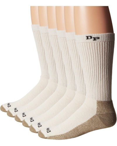 Dan Post Work Outdoor Socks Mid Calf Mediumweight 6 Pack - Natural