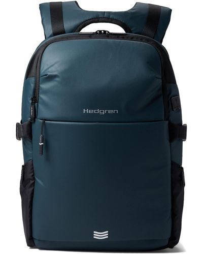 Hedgren 15.6 Rail 3 Cmpt Backpack Rfid With Rain Cover - Blue