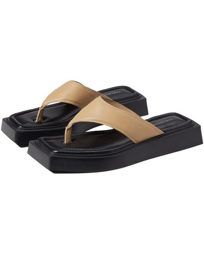 Vagabond Shoemakers Evy Leather Thong Sandal - Metallic