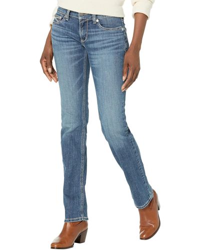Ariat R.e.a.l. Mid-rise Michela Straight Jeans In Torrance - Blue